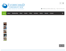 Tablet Screenshot of everychildfoundation.org